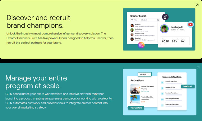 Screengrab from GRIN’s homepage