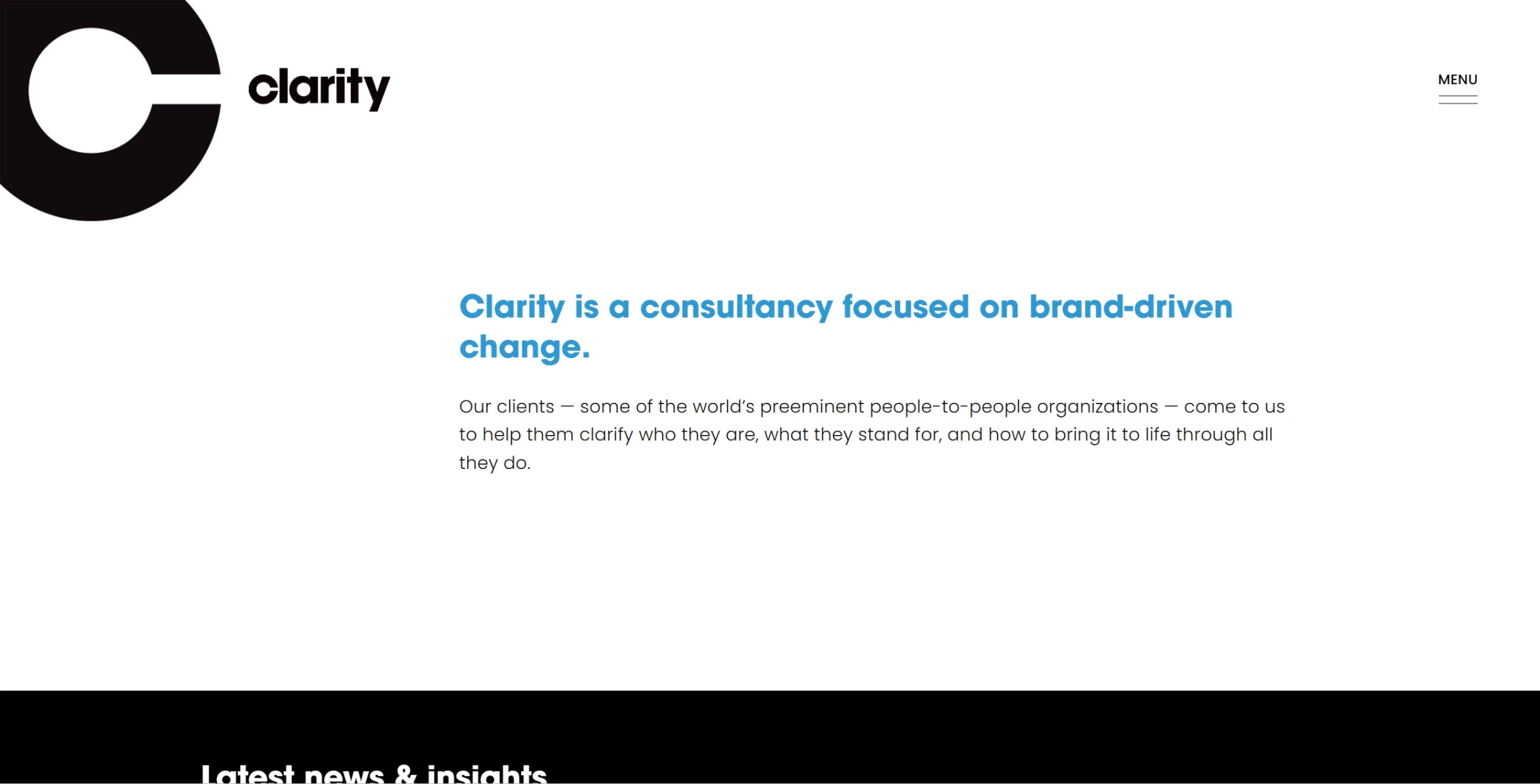 Image grab from Clarity Group Consulting’s website