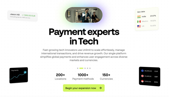 Unlimit homepage