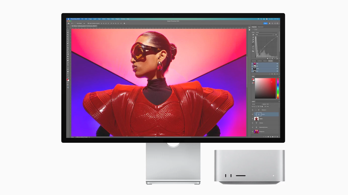 Adobe Photoshop runs faster on Mac Studio