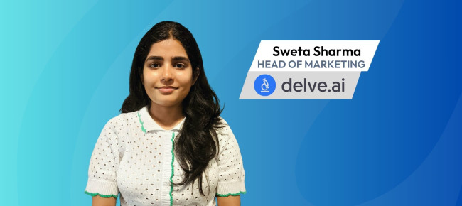 Sweta Sharma, head of marketing at Delve AI Sweta Sharma, head of marketing at Delve AI
