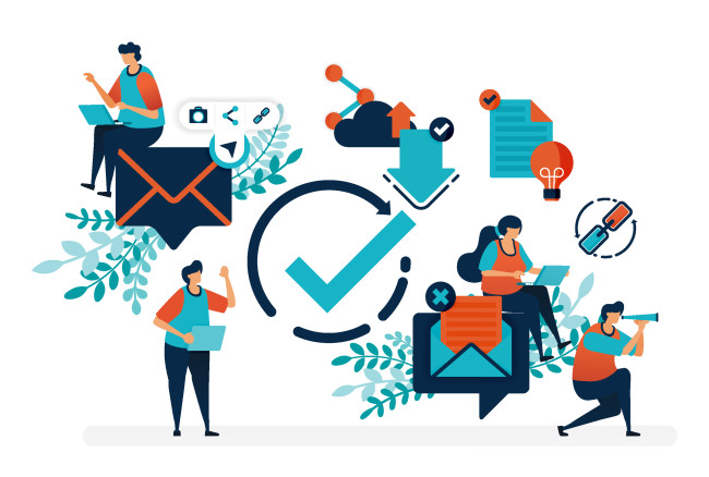 Customers verify their email addresses