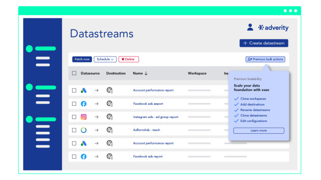 Adverity’s Bulk Action Process | Source: Adverity Adverity’s Bulk Action Process | Source: Adverity