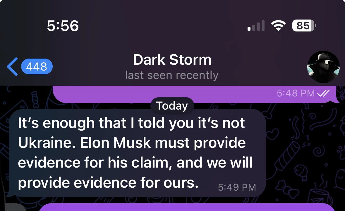 Dark Storm Messages