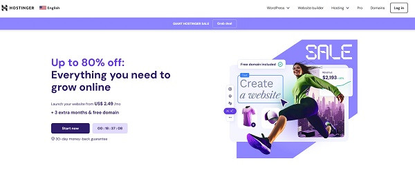 Hostinger homepage