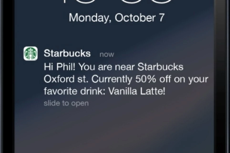 Starbuck's location-based messaging.