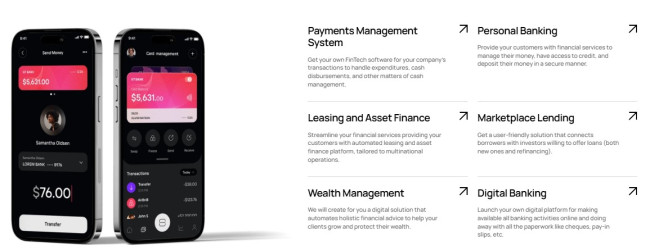 WEZOM’s Financial Software Development Services | Source: WEZOM WEZOM’s Financial Software Development Services | Source: WEZOM