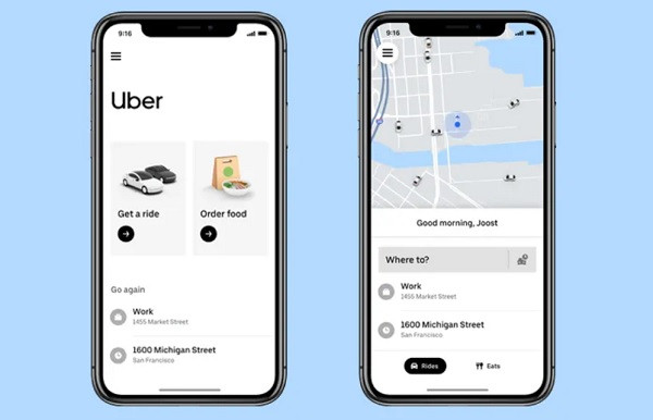 Uber interface