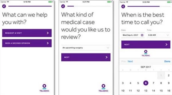 Teladoc interface