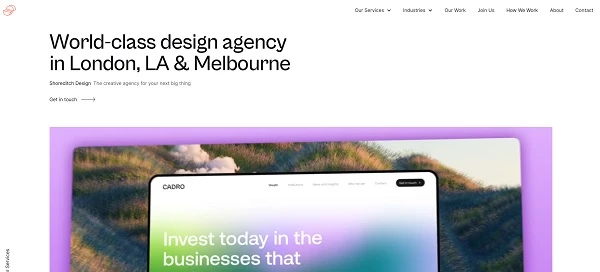 Shoreditch Design home page