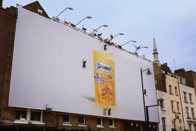 A DREAMIES billboard in London