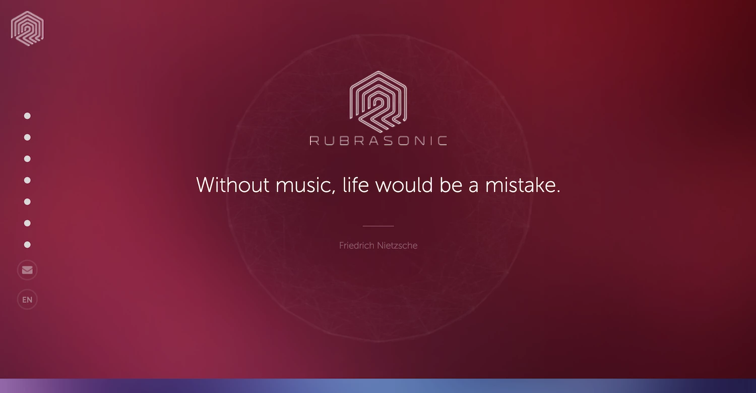 You can feel the audio waves rolling off of this design for Rubrasonic.