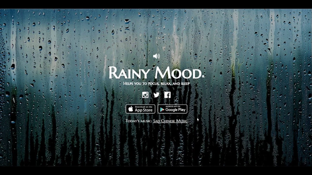 Rainy Mood uses photography to create a minimal web design.