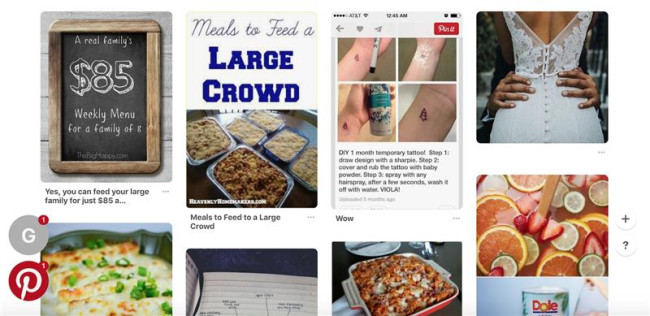 Pinterest knows minimalism and even infuses it into its image-focused design.