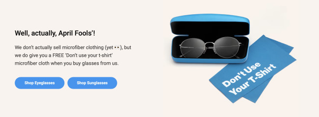 GlassesUSA.com's 'Don't Use Your T-shirt' Campaign GlassesUSA.com's 'Don't Use Your T-shirt' Campaign