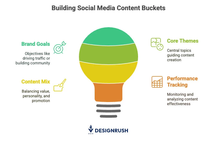 Creating content buckets for social media