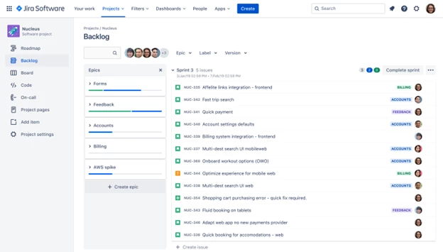Jira Web Design Project Management Software