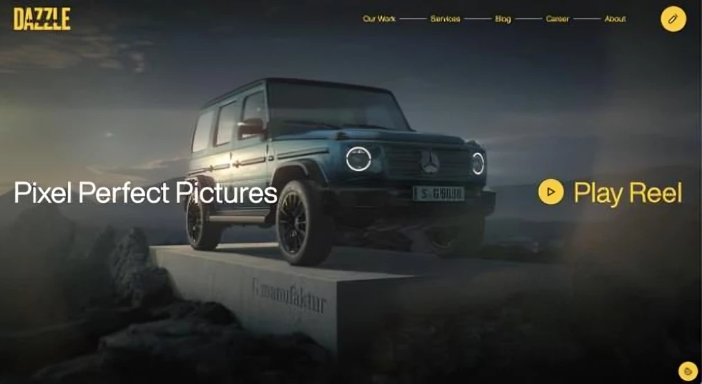 Dazzle Pictures website landing page