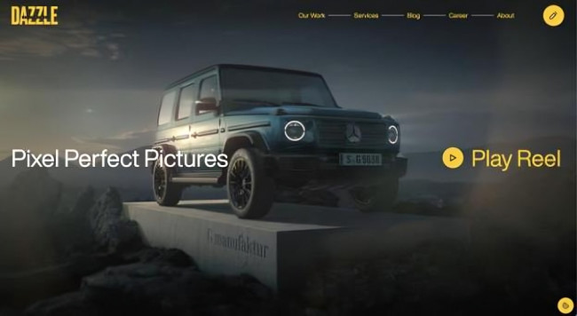 Dazzle Pictures website landing page