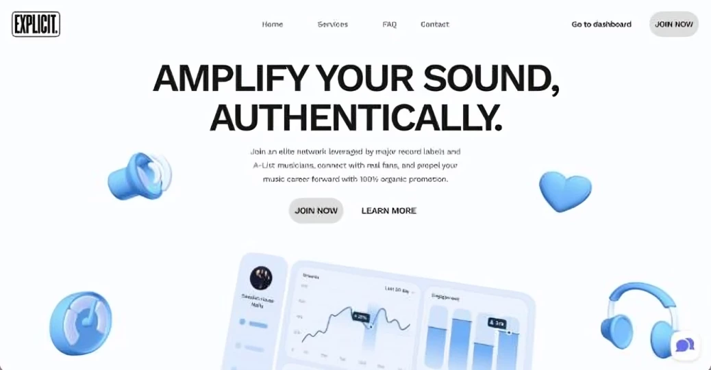 Explicit Promotions website landing page