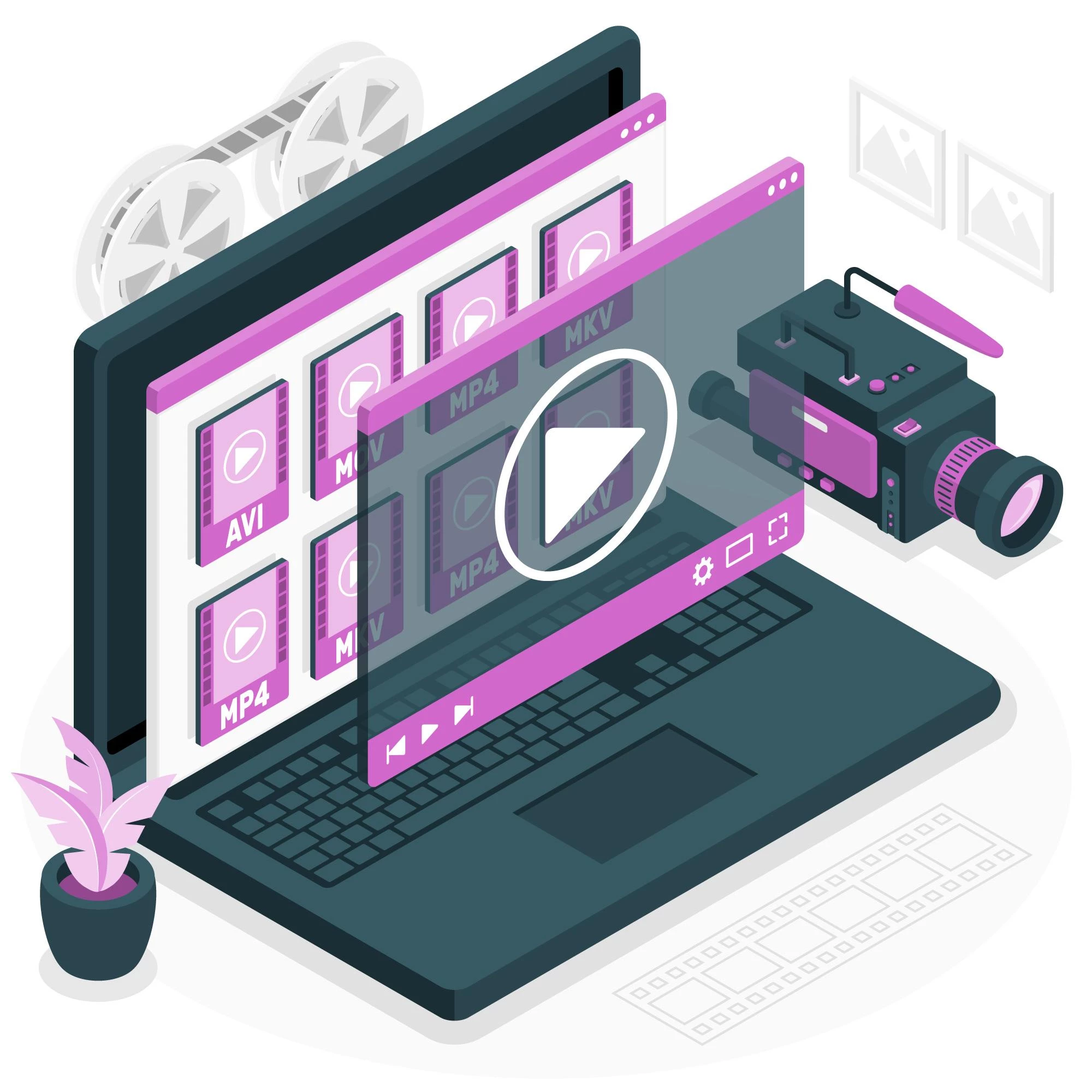 An illustration of a video agency website