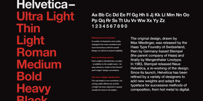 The Helvetica Typeface Available in Adobe Fonts | Source: Adobe The Helvetica Typeface Available in Adobe Fonts | Source: Adobe
