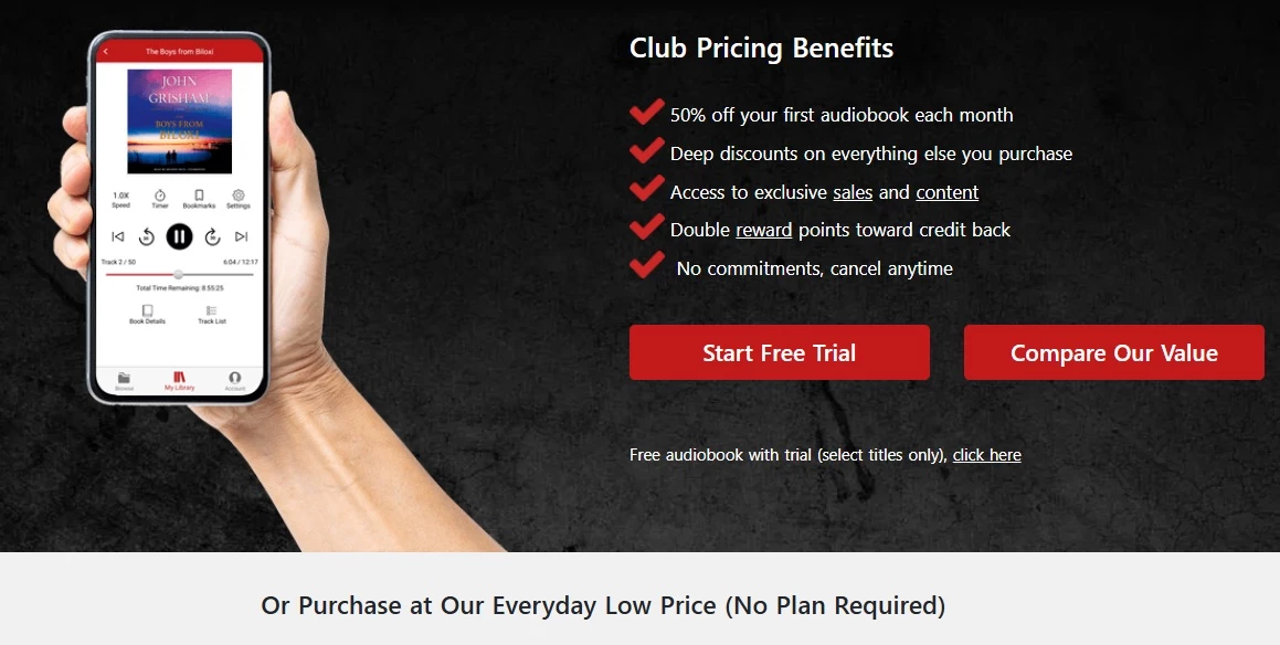 AudiobooksNow Offers Both Free and Subscription Plans