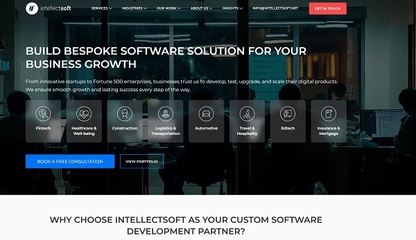 Intellectsoft home page