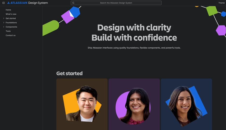 Atlassian Design System landing page