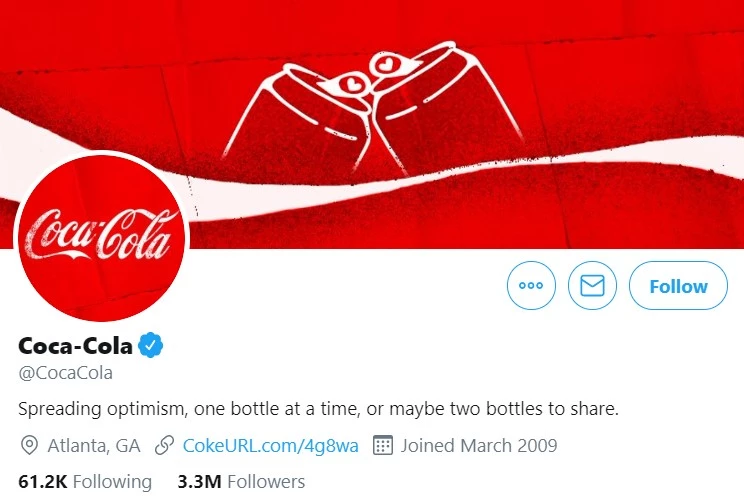 Brand voice guidelines: Coca Cola's Twitter profile Brand voice guidelines: Coca Cola's Twitter profile