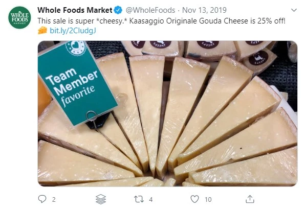 brand voice example - whole foods - twitter brand voice example - whole foods - twitter