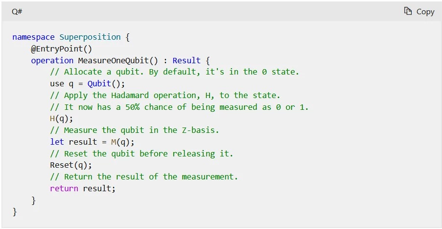 Q# program example