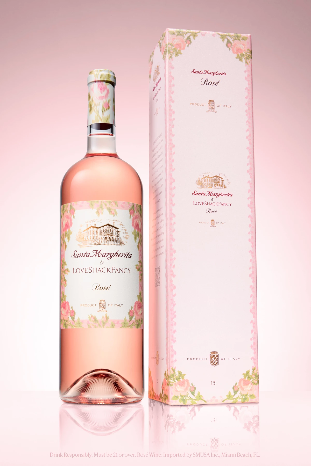 1.5L Bottle of Rosé Wine | Source: Santa Margherita x LoveShack Fancy