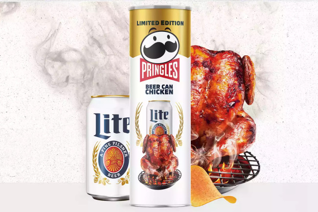 Pringles and Miller Lite's unique beer can chicken flavor