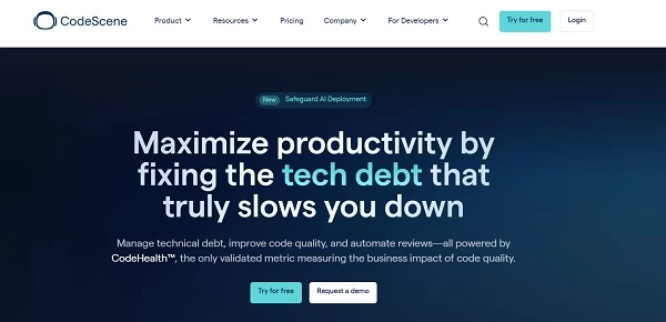 CodeScene home page