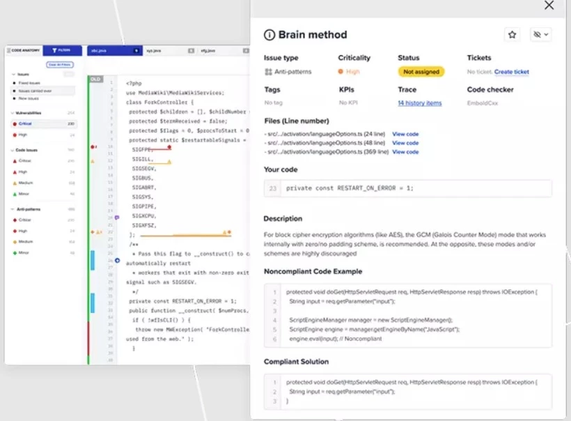 Embold’s anti-pattern feature