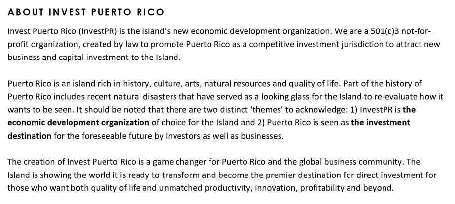 Invest Puerto Rico company overview