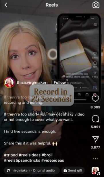 Instagram post with call to action.