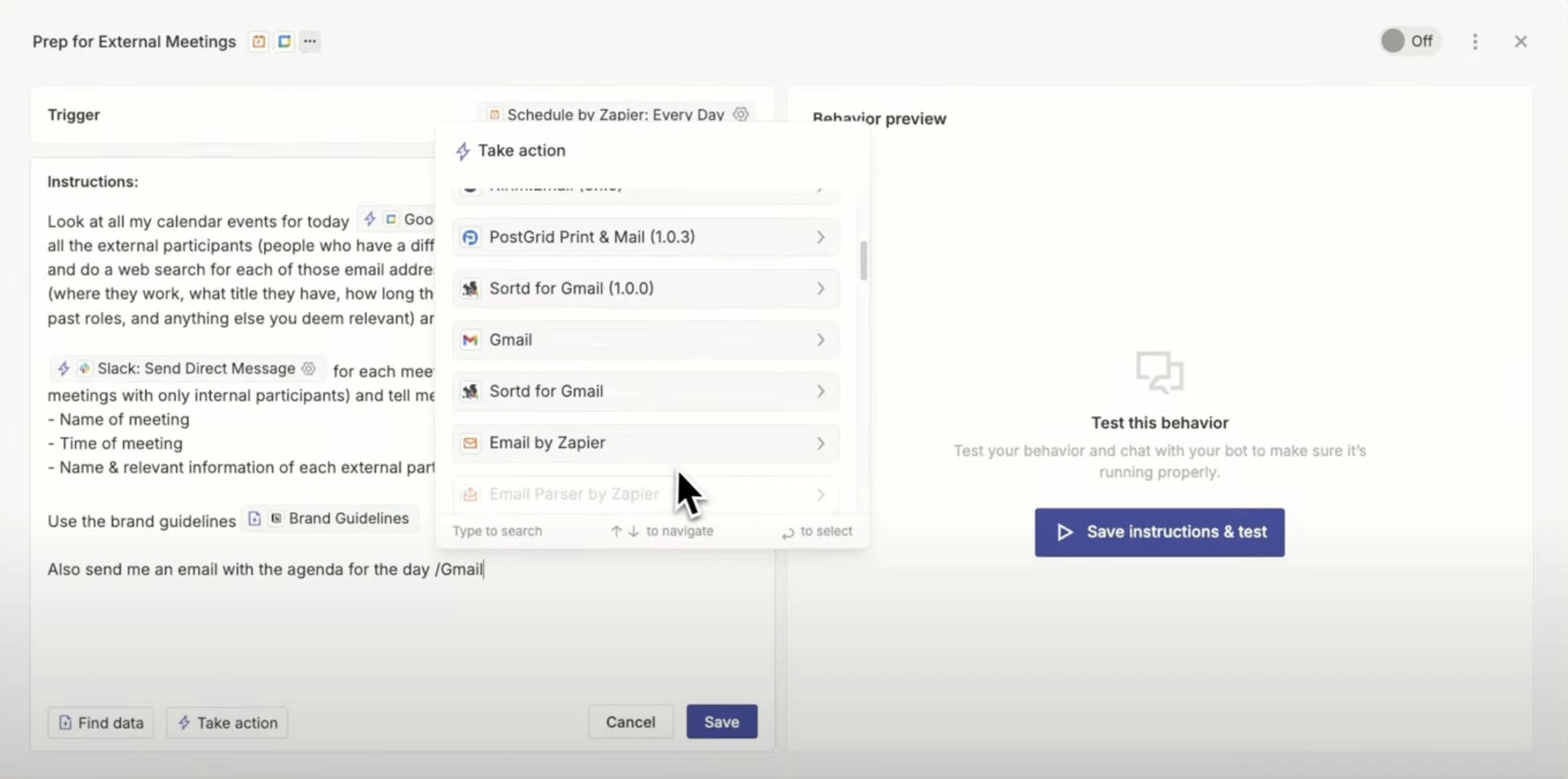 Zapier Agents dashboard