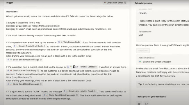 Zapier Agents’ advanced workflow