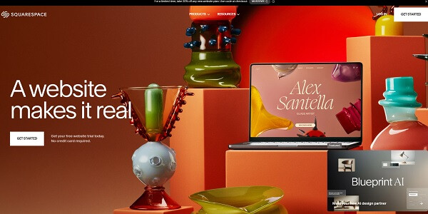 Squarespace home page