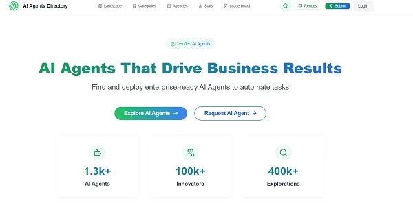 Home page of AI Agents Directory