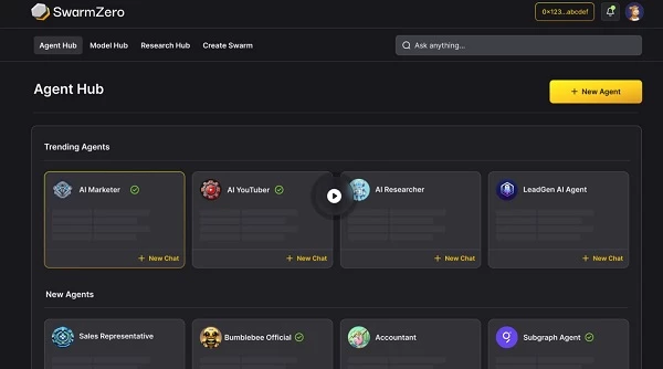 SwarmZero Agent Hub