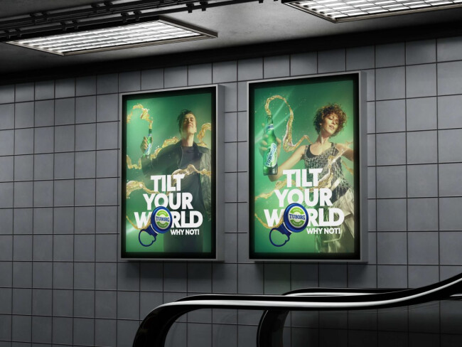 'Tilt Your World' OOH Spot | Source: Tuborg