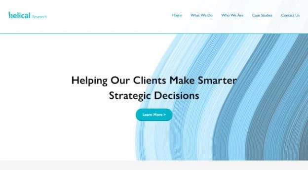 Helical Research website design.