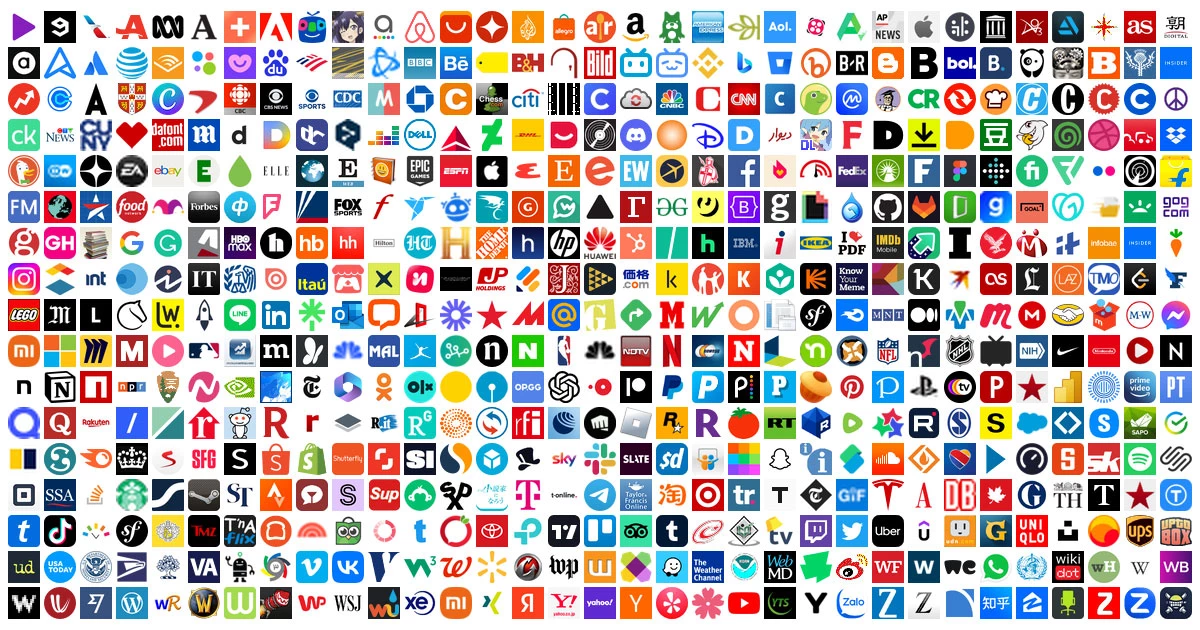 Recognizable favicon icons.