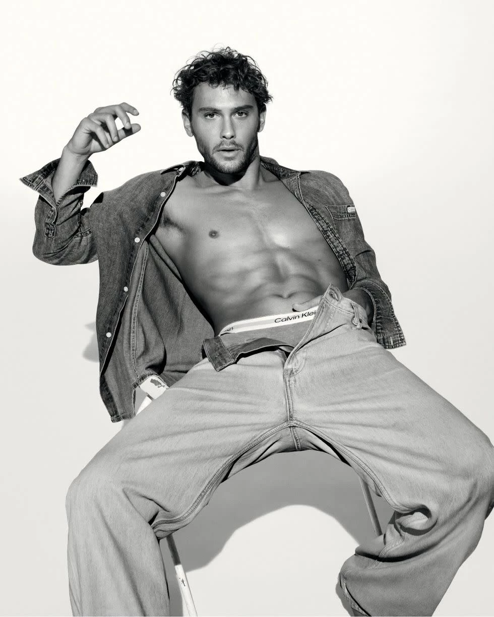 Cooper Koch wearing Calvin Klein Denim in a sexy photoshoot