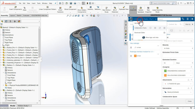 Product design development on Solidworks