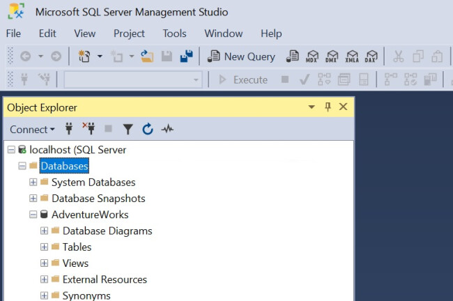 Microsoft SQL Server’s interface