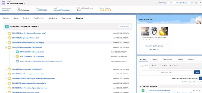 Salesforce uses relational database for customer interactions